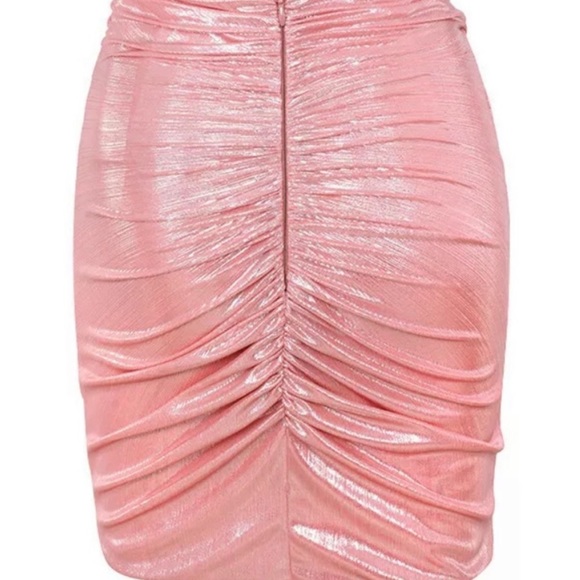 House of CB ‘Roxanne’ Pink Metallic Skirt XS - Picture 4 of 13